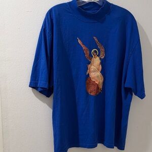 Jesus is king Archangel Kanye West Sunday Service blue oversized men’s shirt